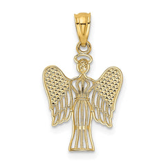 14k w/Rhodium Angel Pendant - 3