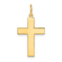 14k Polished Cross Pendant - 14
