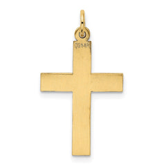 14k Polished Cross Pendant - 31