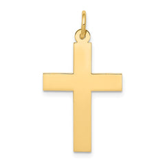 14k Polished Cross Pendant - 31