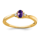 14K Amethyst and Diamond Ring