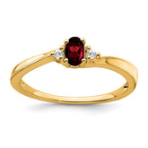 14K Garnet and Diamond Ring
