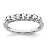 Sterling Silver Rhodium-plated White Topaz and Diamond Ring - 13