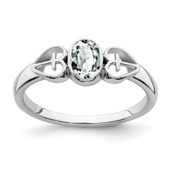 Sterling Silver Rhodium-plated White Topaz Ring - 20