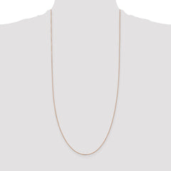 14K Rose Gold 30 inch 1.10mm Diamond-cut Cable with Lobster Clasp Chain
