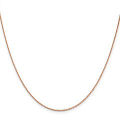 14K Rose Gold 30 inch 1.4mm Diamond-cut Cable with Lobster Clasp Chain