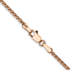 14K Rose Gold 30 inch 1.7mm Diamond-cut Spiga with Lobster Clasp Chain