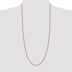 14K Rose Gold 30 inch 1.7mm Diamond-cut Spiga with Lobster Clasp Chain