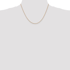 14K Rose Gold 18 inch 1.10mm Box Link with Lobster Clasp Chain