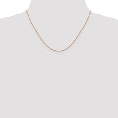 14K Rose Gold 18 inch .85mm Diamond-cut Spiga with Lobster Clasp Chain