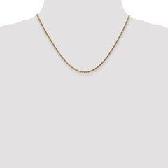 14K Rose Gold 18 inch 2.1mm Diamond-cut Spiga with Lobster Clasp Chain