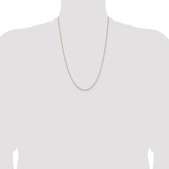 14K Rose Gold 24 inch 1.8mm Diamond-cut Cable with Lobster Clasp Chain
