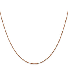 14K Rose Gold 24 inch 1.05mm Diamond-cut Spiga with Lobster Clasp Chain