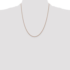 14K Rose Gold 22 inch 1.05mm Diamond-cut Spiga with Lobster Clasp Chain