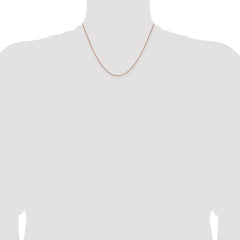 14K Rose Gold 18 inch 1.25mm Solid Polished Spiga with Lobster Clasp Chain