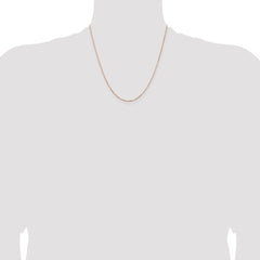14K Rose Gold 20 inch .95mm Box Link with Lobster Clasp Chain