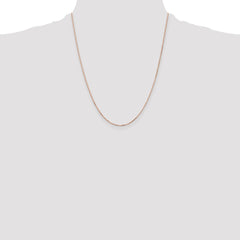 14K Rose Gold 22 inch .95mm Box Link with Lobster Clasp Chain