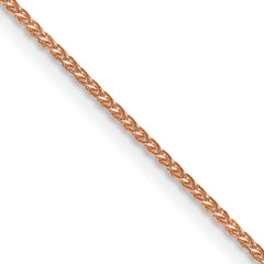 14K Rose Gold 18 inch 1.05mm Diamond-cut Spiga with Lobster Clasp Chain