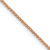 14K Rose Gold 20 inch 1.05mm Diamond-cut Spiga with Lobster Clasp Chain
