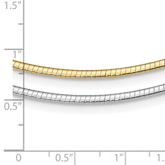 Sterling Silver Gold-pltd 2mm Reversible w/2in ext Cubetto Chain