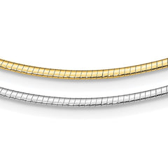 Sterling Silver Gold-pltd 2mm Reversible w/2in ext Cubetto Chain