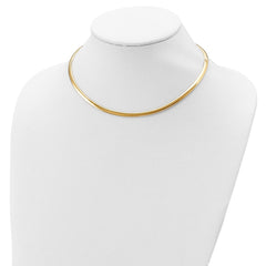 Sterling Silver Gold-plated 4mm Reversible w/2in ext Cubetto Chain - 2
