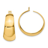 14k Polished Hoop Earring Jackets - 4