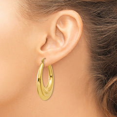 14k Polished Hoop Earrings - 6