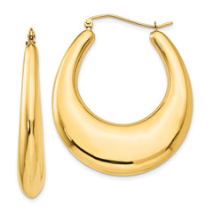 14k Polished Hoop Earrings - 6