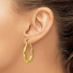 14k Polished Dolphin Hoop Earrings - 3