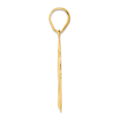 14k Brushed Border Script Number 20 Pendant