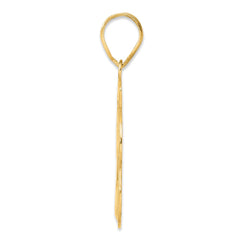 14k Brushed Border Script Number 23 Pendant
