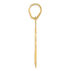 14k Brushed Border Script Number 30 Pendant