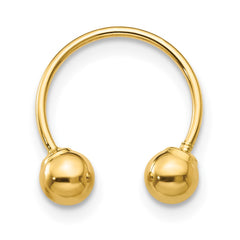 14k Madi K Single Beaded Half Hoop Screwback Earring