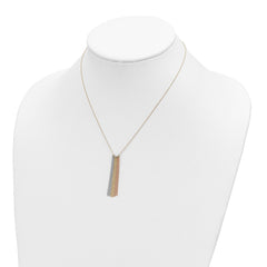 14k Tri-color Dangle Chain 16 inch Necklace Plus 2 inch Extender