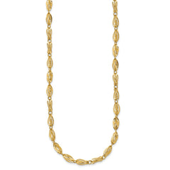 14K Fancy Twisted Oval Link 18 inch Necklace