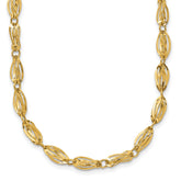14K Fancy Twisted Oval Link 18 inch Necklace