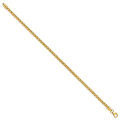 14k Polished 3mm Fancy Braided Link 7.5 inch Bracelet