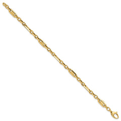 14k Polished Fancy Link 7.5 inch Bracelet