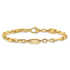 14k Polished Fancy Link 7.5 inch Bracelet