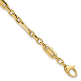 14k Polished Fancy Link 7.5 inch Bracelet