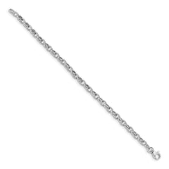 14K White Gold Polished Fancy Link 7.5 inch Bracelet - 2