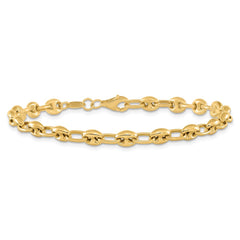 14K Polished Fancy Link 7.5 inch Bracelet