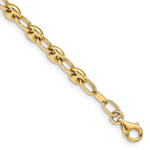 14K Polished Fancy Link 7.5 inch Bracelet