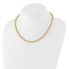14K Polished 3.7mm Fancy Link 18 inch Necklace