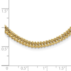 14K Polished 3.7mm Fancy Link 18 inch Necklace