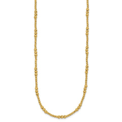 14K Diamond-cut Beaded 18 inch Necklace