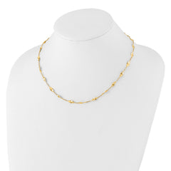 14K Polished Fancy Twisted Links 18 inch Necklace
