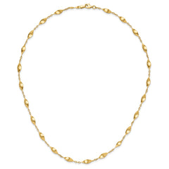 14K Polished Fancy Twisted Links 18 inch Necklace
