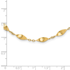 14K Polished Fancy Twisted Links 18 inch Necklace